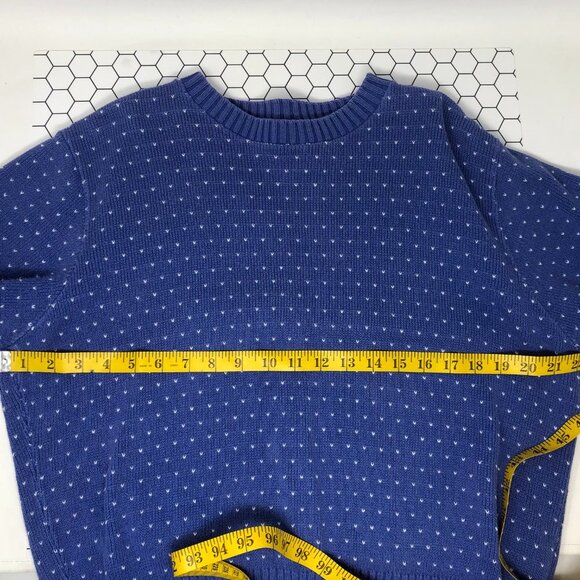 Vintage Lands' End Periwinkle Blue 80s Sweater - Picture 7 of 8